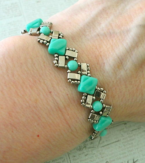 Turquoise Tila Bead DIY Bracelets