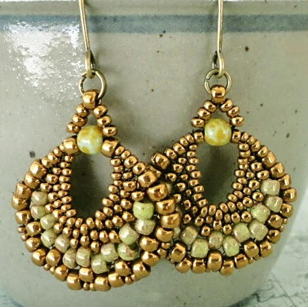 Peyote Stitch Beaded Earrings