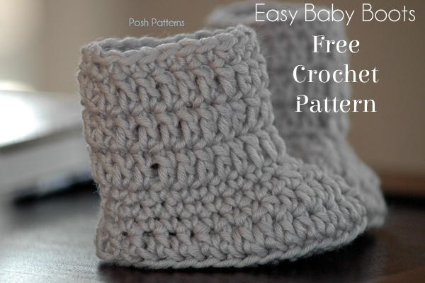 Easy Baby Boots Crochet Pattern
