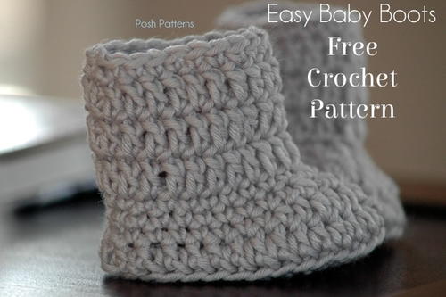 easy baby booties crochet pattern