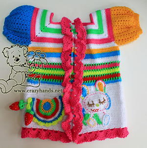 crochet baby girl cardigan