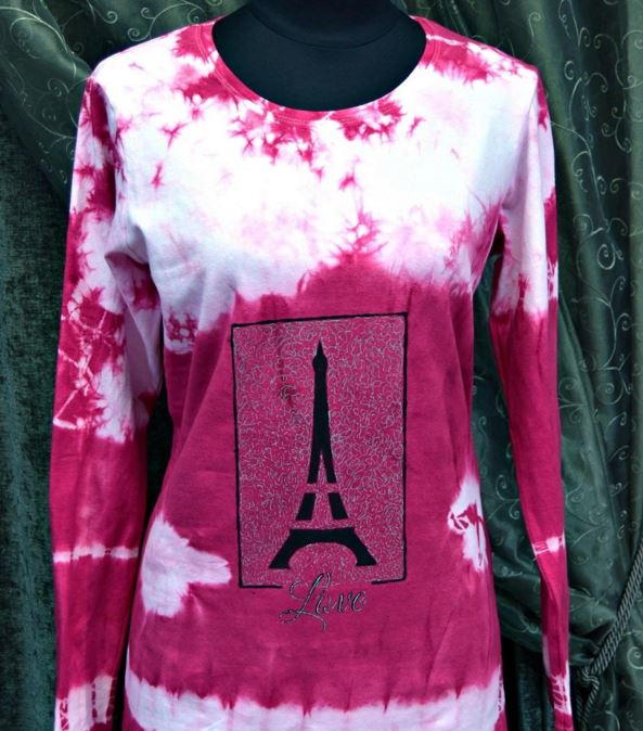 Paris Love Tie-Dye Shirt