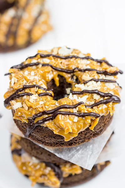 Baked Samoa Doughnuts