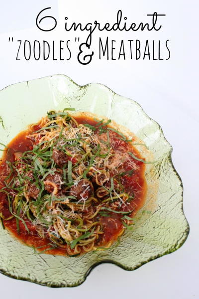 Zoodles and Meatballs