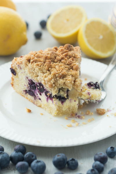 Creamy Lemon Blueberry Coffee Cake