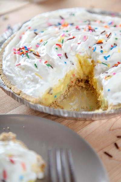 Cake Batter Cream Pie