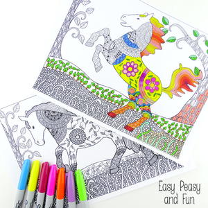 Intricate Horse Coloring Pages
