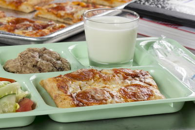 School Lunch Square Pizza