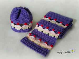 Cupcake Lovers Beanie and Scarf Set