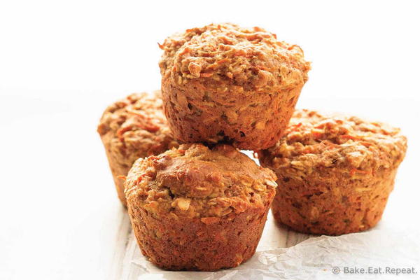 Healthy Carrot Zucchini Muffins