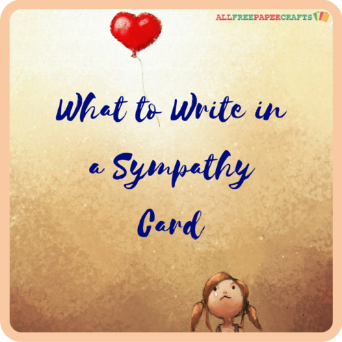 Write a sympathy card