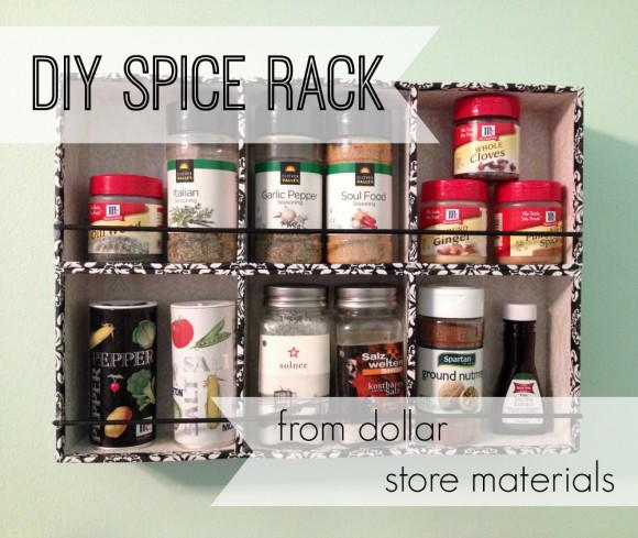 Dollar Store Spice Rack