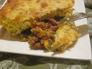 Beef Casserole with Cheesy Cornbread Topping