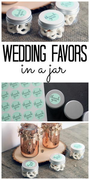 "Thank You" Wedding Favors in Jars