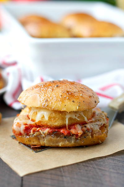 Chicken Parmesan Sliders Casserole