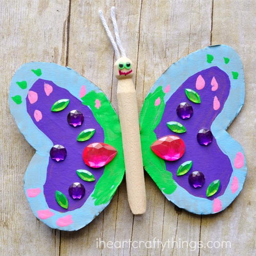 Garden Butterfly Wooden Peg Craft