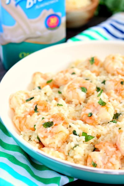 Parmesan Basil Shrimp and Rice