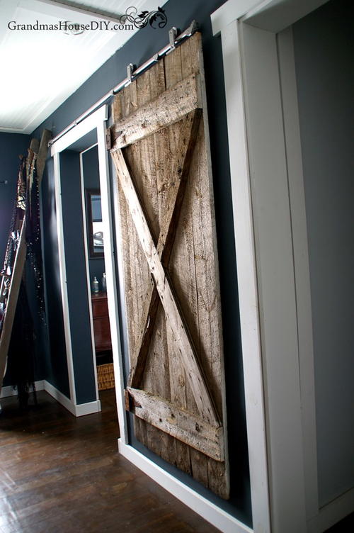 Rustic Hanging DIY Barn Door