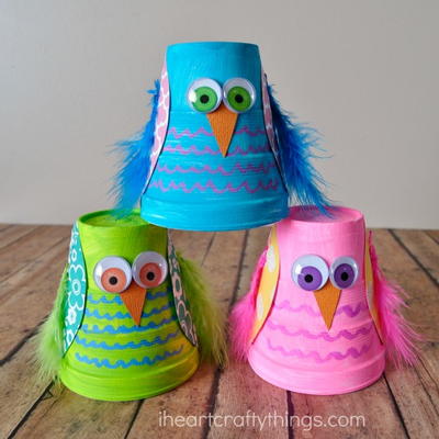 Summer Owl Styrofoam Craft