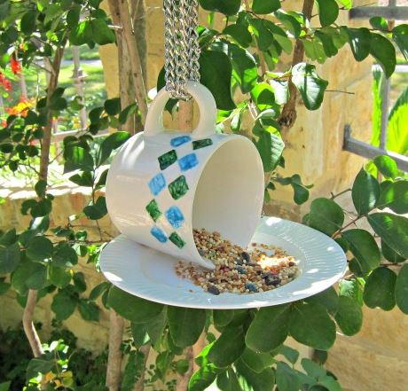 Teacup Bird Feeder