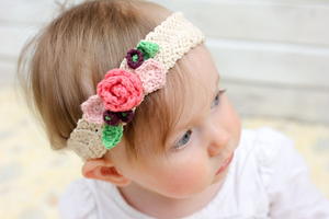 Spring Has Sprung Crochet Flower Headband