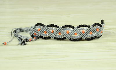 Beaded ZigZag Macrame Bracelet