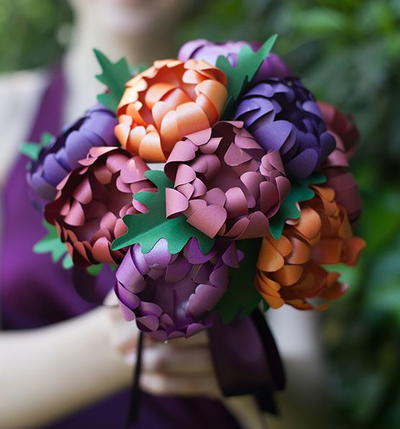 Bright Summer Bouquet, Crepe Paper Flowers Bouquet, Flower Gift for  Birthday, Floral Centerpiece, Realistic Paper Flowers 