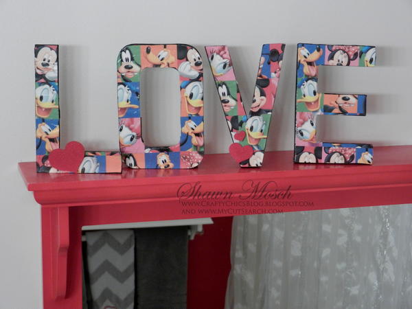 Decoupaged Letters Decor