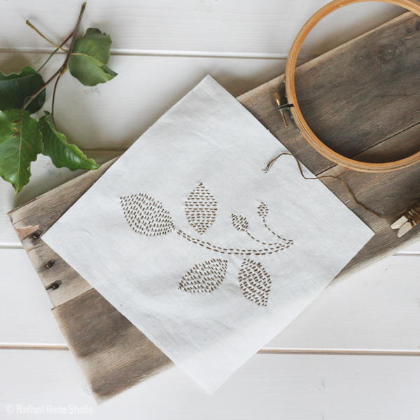 Free Leaf Embroidery Pattern