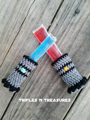 Light Saber Crochet Freezie Sleeves | FaveCrafts.com