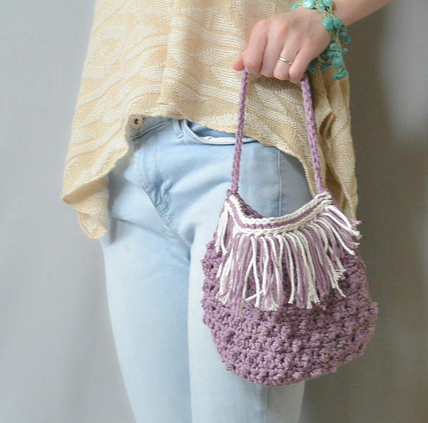 Fringe Shopping Bag Crochet Pattern - Stitch11