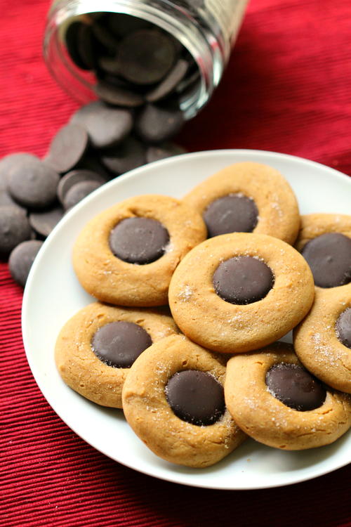 No Butter Peanut Butter Blossoms