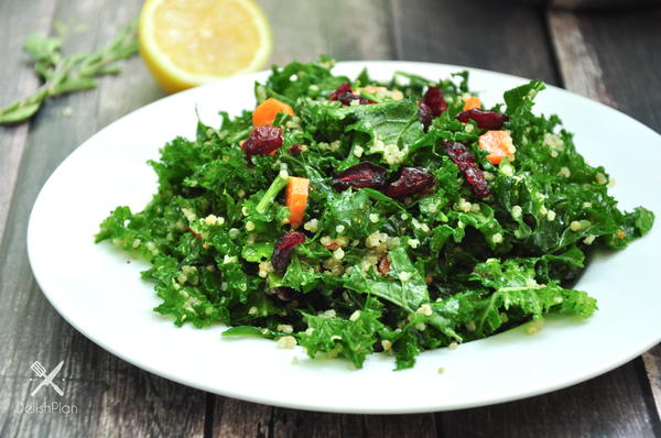 Kale Quinoa Salad with Oregano Lemon Vinaigrette