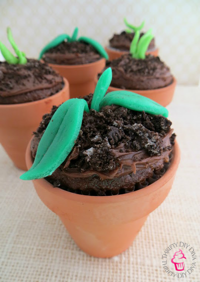 Chocolate Sprout Cupcakes