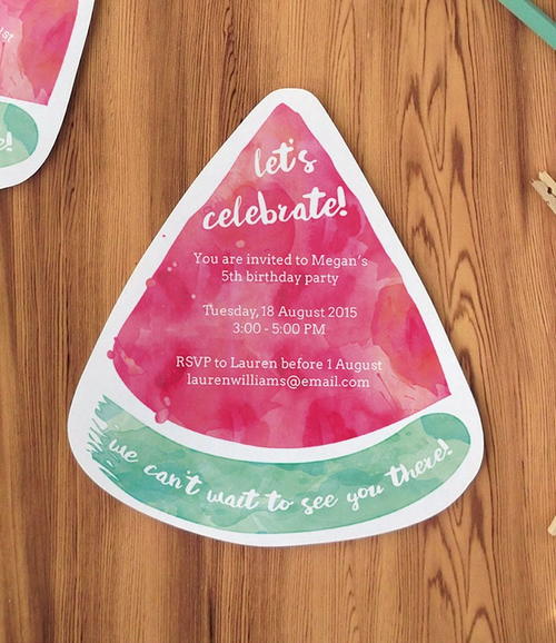 Watermelon Printable Party Invitations