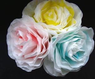 DIY Paper Roses from Coffee Filters