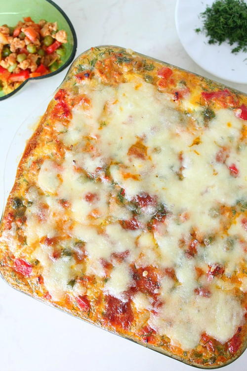 Hash Brown Lasagna with Vegetable and Chicken