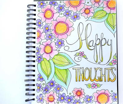Happy Thoughts Printable Coloring Page