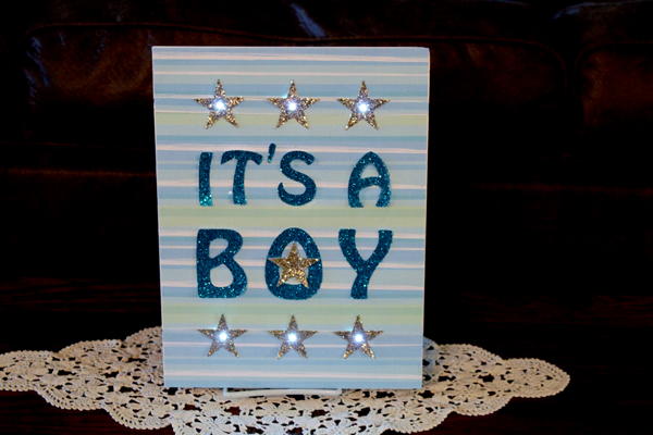 It's A Boy Light-Up Card