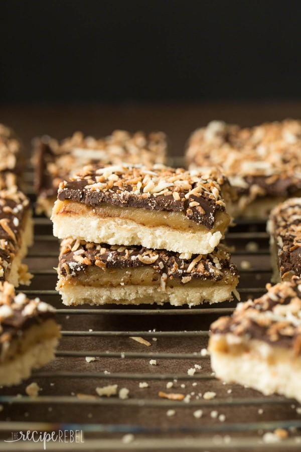 Homemade Samoas Bars