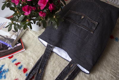 upcycled jeans into bags