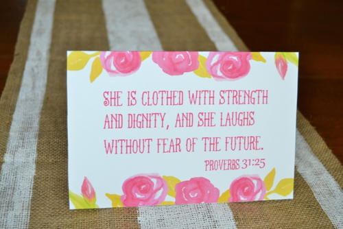 Printable Proverbs Mother's Day Card
