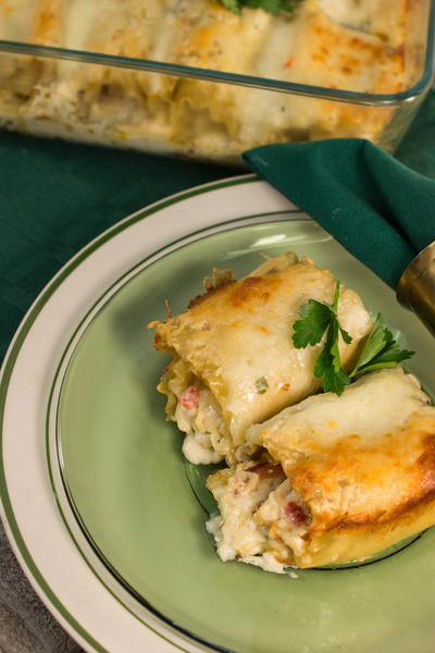 Chicken Alfredo Lasagna Roll-Ups