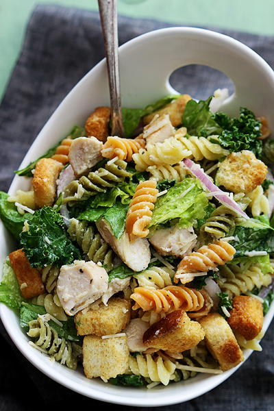 Mamas Best Chicken Caesar Pasta Salad