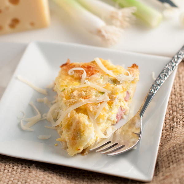 Ham, Egg, and Cheese Impossible Casserole