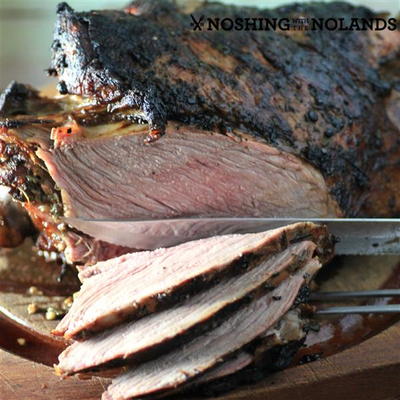 Herb-Crusted BBQ Leg of Lamb