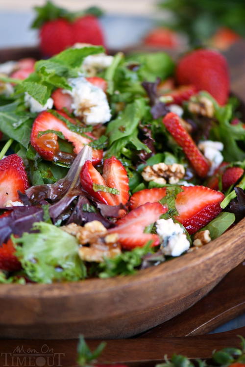 Strawberry Salad with Gorgonzola, Walnuts, and Mint_1