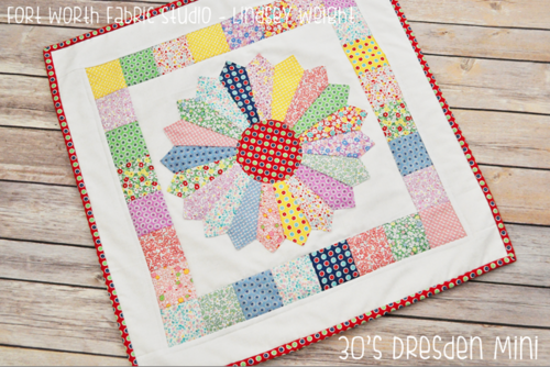 1930s Dresden Plate Mini Quilt