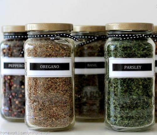 Upcycled Tuscan Spice Jars