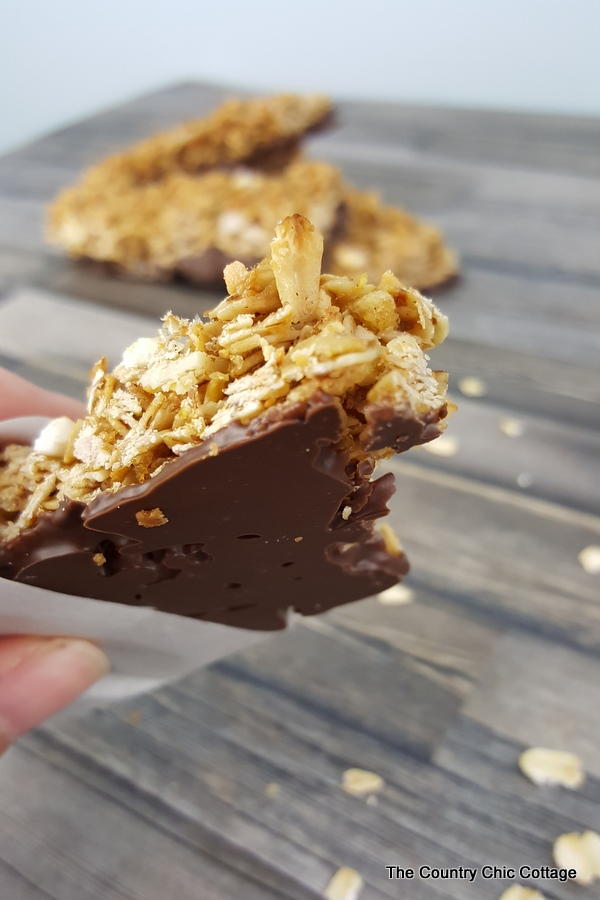 Chocolate Dipped Granola Bars Recipe